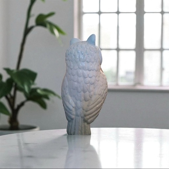 Studio Decor Blue Owl Sculpture Art Piece - Picture 2 of 3